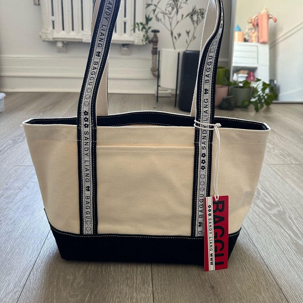 Sandy Liang Cream Canvas Tote